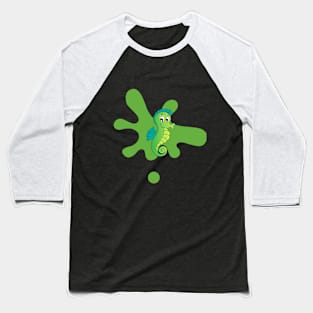 Green Sea Horse Baseball T-Shirt